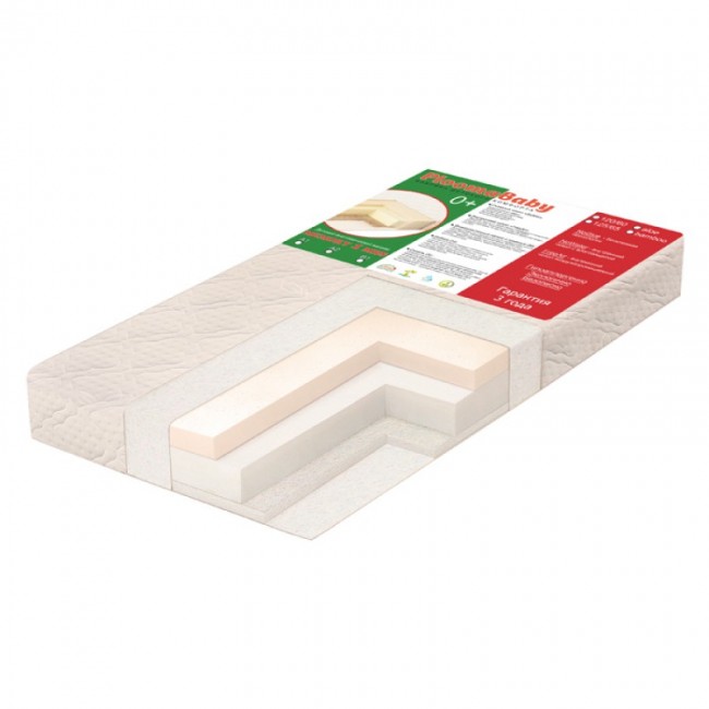 Детский матрас PLOOMABABY MEMORY 1 MHS А1 120х60х12 bamboo/мемори/холлкон/сизаль