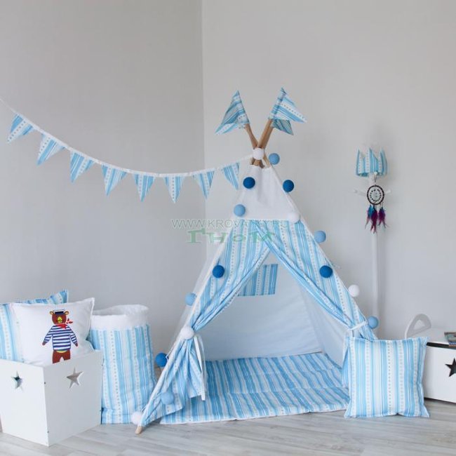 Флажки к вигваму Blue Stripes (4 шт.), Арт. vv040108