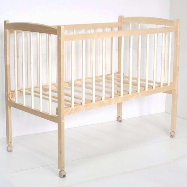 Кроватка MALIKA LOLA Small Box колесо без ящика натуральный